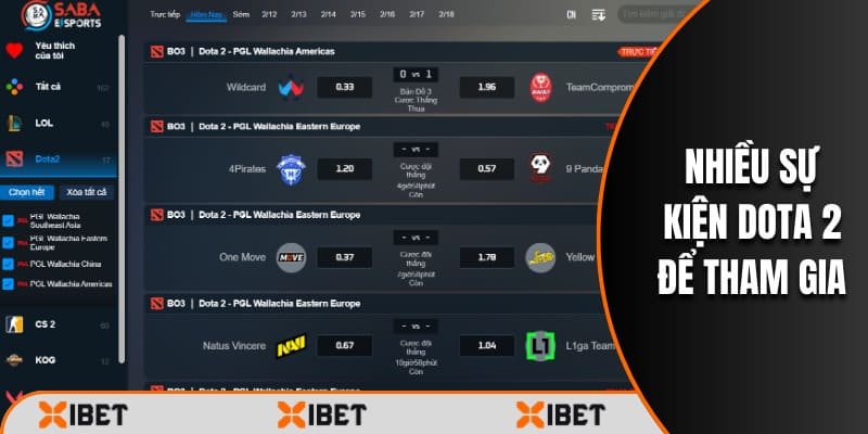 Nhiều sự kiện Dota 2 để tham gia 